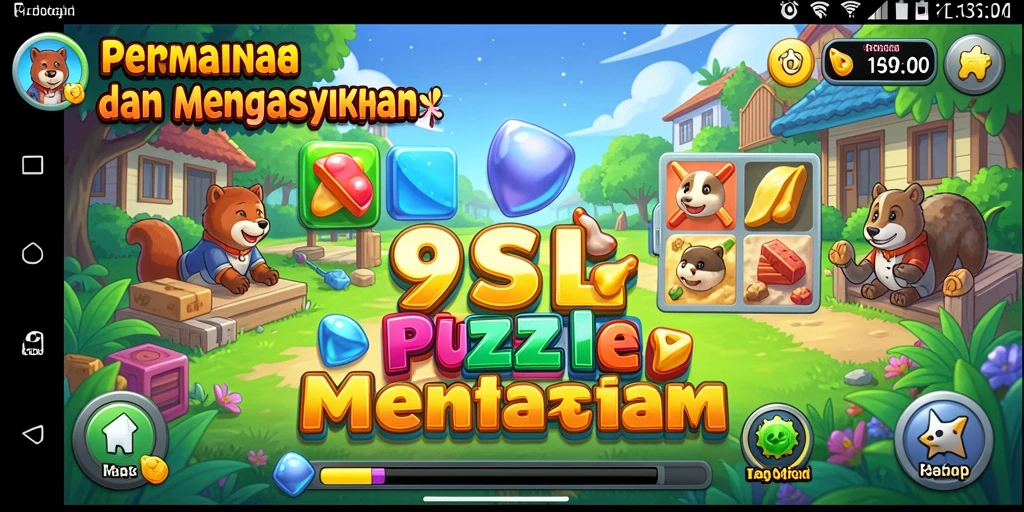 Screenshot 9SL menampilkan gameplay puzzle yang menantang.