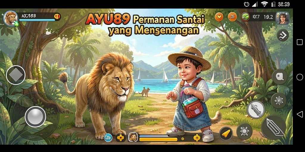 Tampilan gameplay AYU89 yang menarik dan penuh warna.