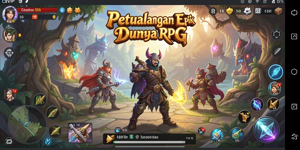Screenshot gameplay C8VIP menampilkan aksi pertempuran yang mendebarkan dalam dunia RPG.