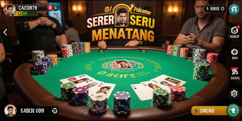 Screenshot utama CACOR78 menampilkan suasana permainan Poker yang menegangkan.
