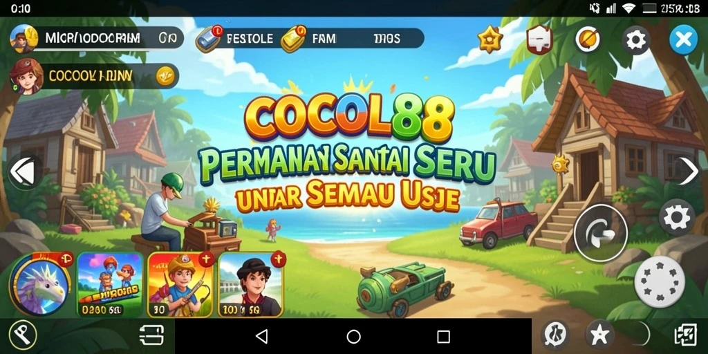 Tampilan gameplay COCOL88 yang menyenangkan dan penuh warna.