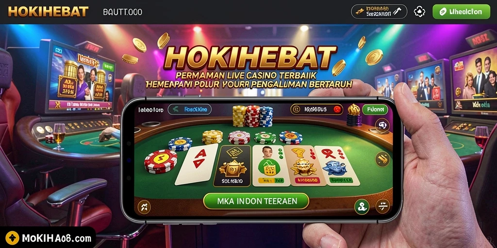Tampilan gameplay HOKIHEBAT di Live Casino yang interaktif dan menarik.