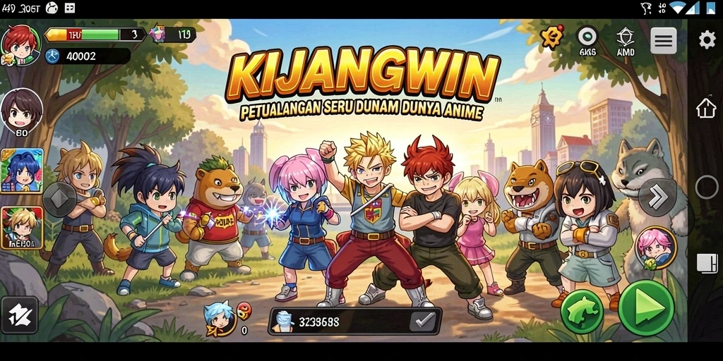 Tampilan menakjubkan dari gameplay KIJANGWIN di dunia anime.