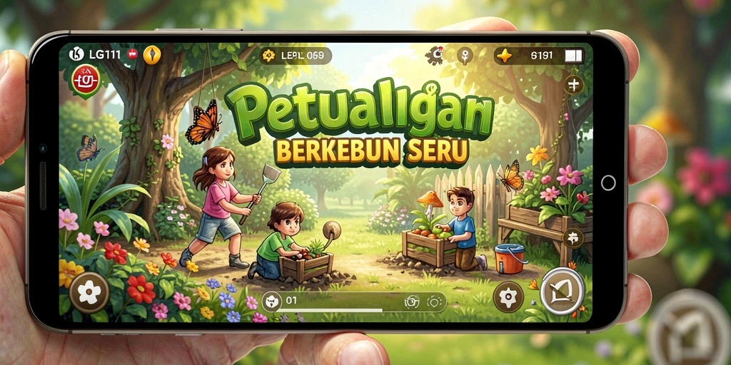 Tangkapan layar gameplay yang menunjukkan keseruan berkebun di LG111.