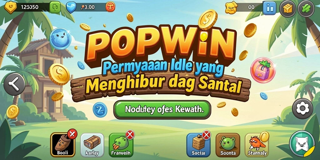 Tampilan gameplay <strong>POPWIN</strong> yang menyerupai pengalaman santai dan menyenangkan.