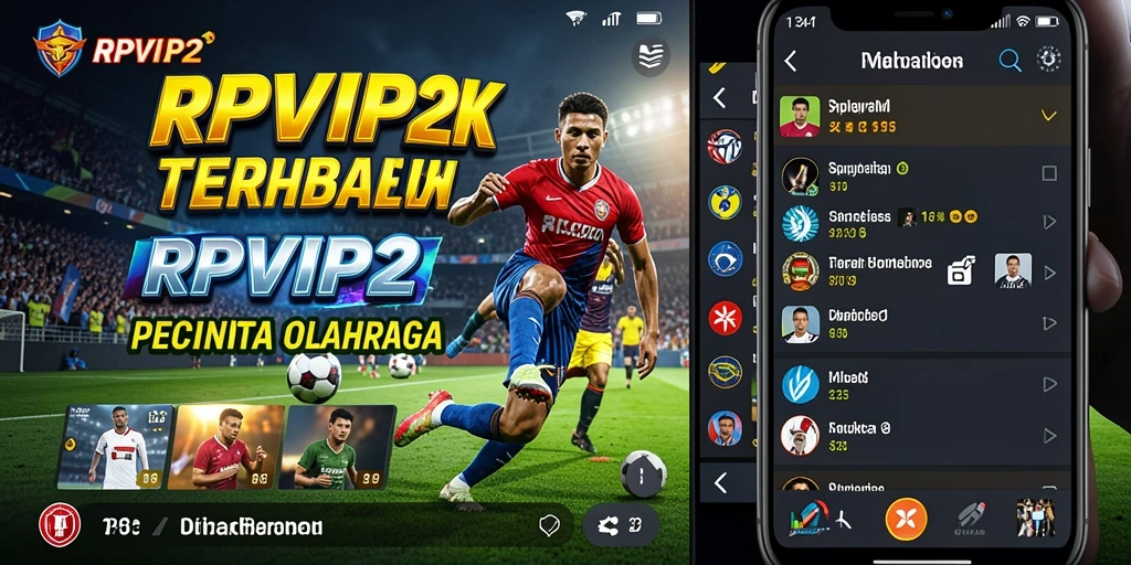 Tampilan dinamis dari gameplay Sportsbook RPVIP2 dengan fitur taruhan langsung.