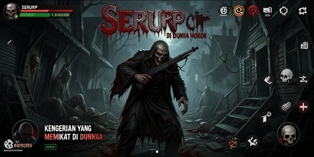 Screenshot SERURP menampilkan kengerian gameplay yang menegangkan.