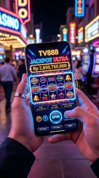 Tampilan utama aplikasi tv888 yang menarik.
